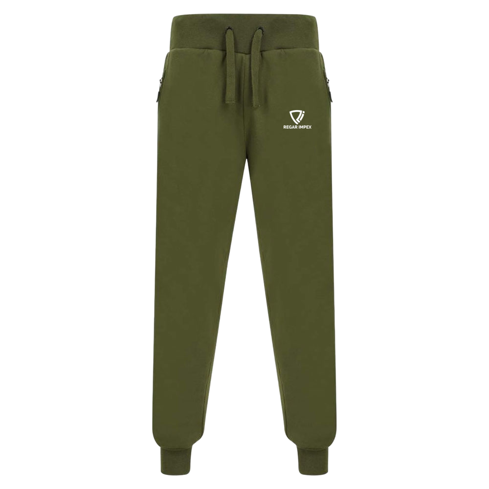 Activewear Ribbed Sports Joggers Front View | Regar Impex Activewear Ribbed Sports Joggers front view by Regar Impex – OEM manufacturing, Private Label, Bespoke Customization, bulk B2B production with polyester, poly-cotton and cotton options