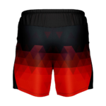 Athletic Dry-Fit Sublimated Sports Shorts back view by Regar Impex – Sportswear Exporter, OEM manufacturing, White Label ready, bulk B2B production