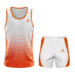 Front view of Athletic Graphic Tank Set for OEM, private label, and bulk B2B production by Regar Impex