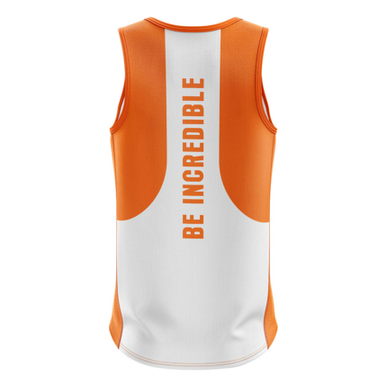 Athletic Quick Dry Print Tank back view for B2B by Regar Impex