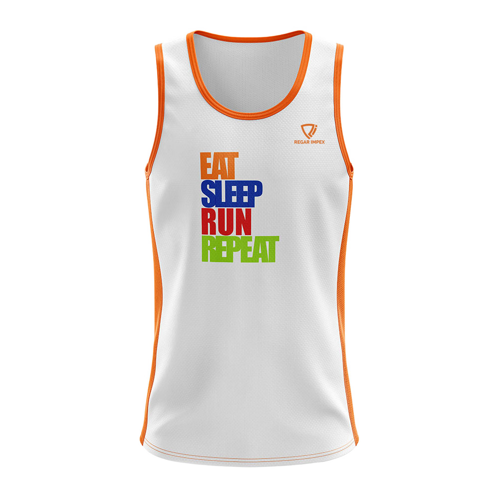 Athletic Quick Dry Print Tank Front View | Regar Impex Wholesale & OEM Athletic Quick Dry Print Tank front view for B2B by Regar Impex