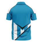 Athletic Striped Dry-Fit V-Neck T-Shirt (SW-TSH-009) back view B2B manufacturer