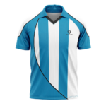 Athletic Striped Dry-Fit V-Neck T-Shirt (SW-TSH-009) front view B2B manufacturer