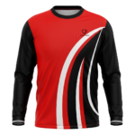 Athletic Sublimated Dry-Fit Performance Shirt front view – long-sleeve crewneck sports shirt by Regar Impex, B2B sportswear manufacturer, wholesaler & bulk order provider for men, women, youth
