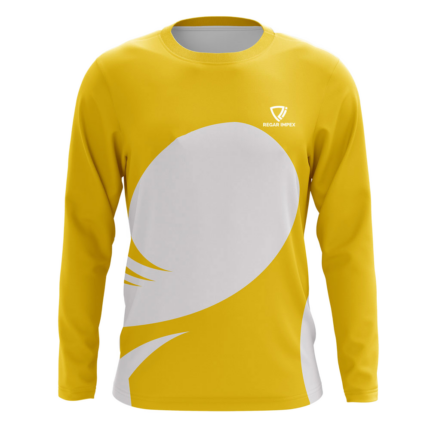Athletic Sublimated Performance Shirt front view – long-sleeve crewneck sports shirt, B2B manufacturer, wholesaler, bulk orders, men, women, youth