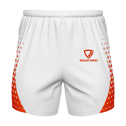 Custom Dry-Fit Printed Performance Shorts front view by Regar Impex – OEM/ODM production, Private Label, Bespoke Customization, bulk B2B production