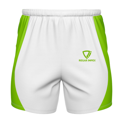 Custom Dry-Fit Sports Shorts front view by Regar Impex – OEM manufacturing, Private Label, Bespoke Customization, bulk B2B production