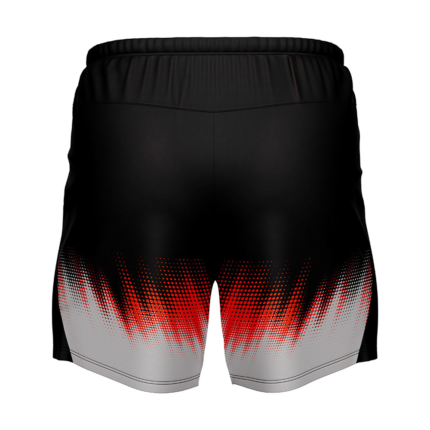 Custom Dry-Fit Sublimated Performance Shorts back view by Regar Impex – Sportswear Exporter, OEM/ODM production, Private Label, bulk B2B production