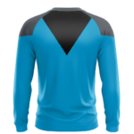 Custom Print Performance Shirt back view – long-sleeve crewneck sports shirt by Regar Impex, B2B sportswear manufacturer, wholesaler & bulk order provider for men, women, youth