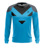 Custom Print Performance Shirt front view – long-sleeve crewneck sports shirt by Regar Impex, B2B sportswear manufacturer, wholesaler & bulk order provider for men, women, youth