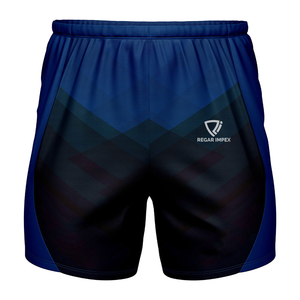 Lightweight Quick-Dry Activewear Shorts Front View | Regar Impex Lightweight Quick-Dry Activewear Shorts front view by Regar Impex – OEM manufacturing sports shorts, Private Label ready, bulk B2B production