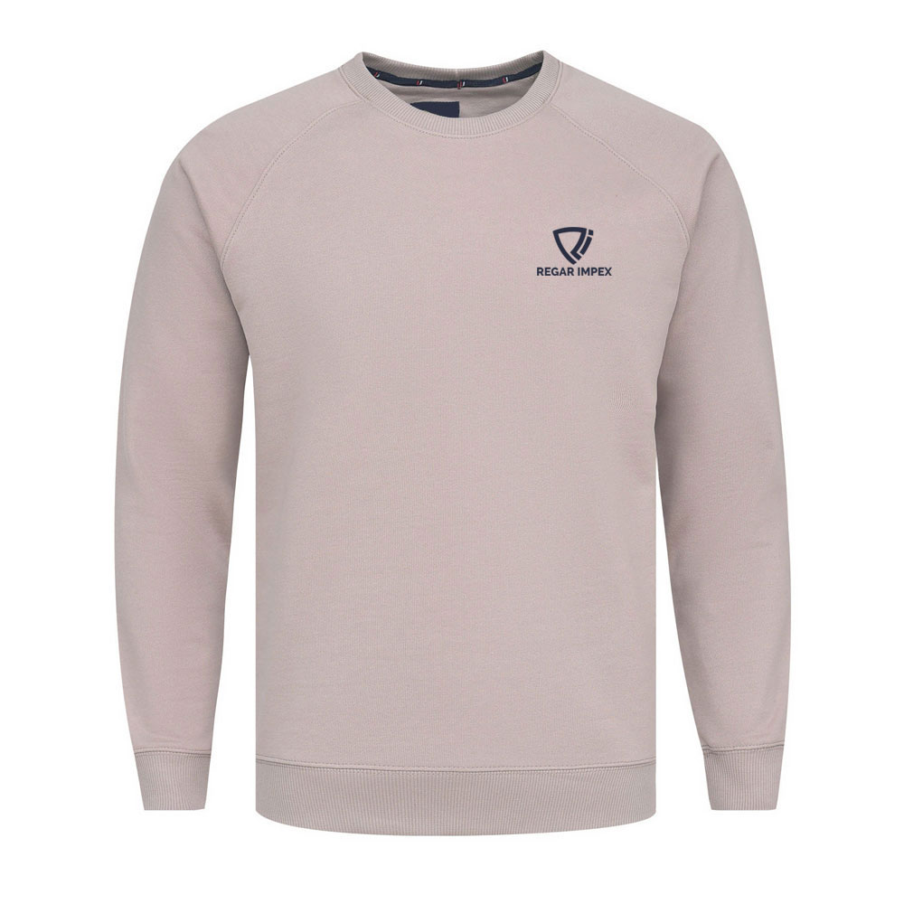 regar-impex-men-casual-raglan-crewneck-sweatshirt Men’s Raglan Crewneck Sweatshirt Front View – Regar Impex