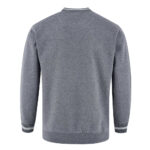 Back view of Men’s Gray Striped Crewneck Sweatshirt by Regar Impex