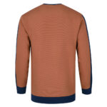 Back view of Men’s Ribbed Two-Tone Crewneck Sweatshirt by Regar Impex