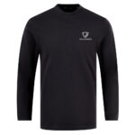 Men’s Plain Black Crewneck Sweatshirt Front View by Regar Impex – Premium Manufacturer
