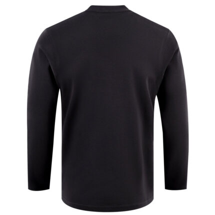 Men’s Plain Black Crewneck Sweatshirt Back View by Regar Impex – Premium Manufacturer