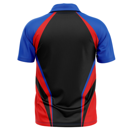 Pro Sublimated Fast Dry V-Neck T-Shirt (SW-TSH-008) back view B2B manufacturer