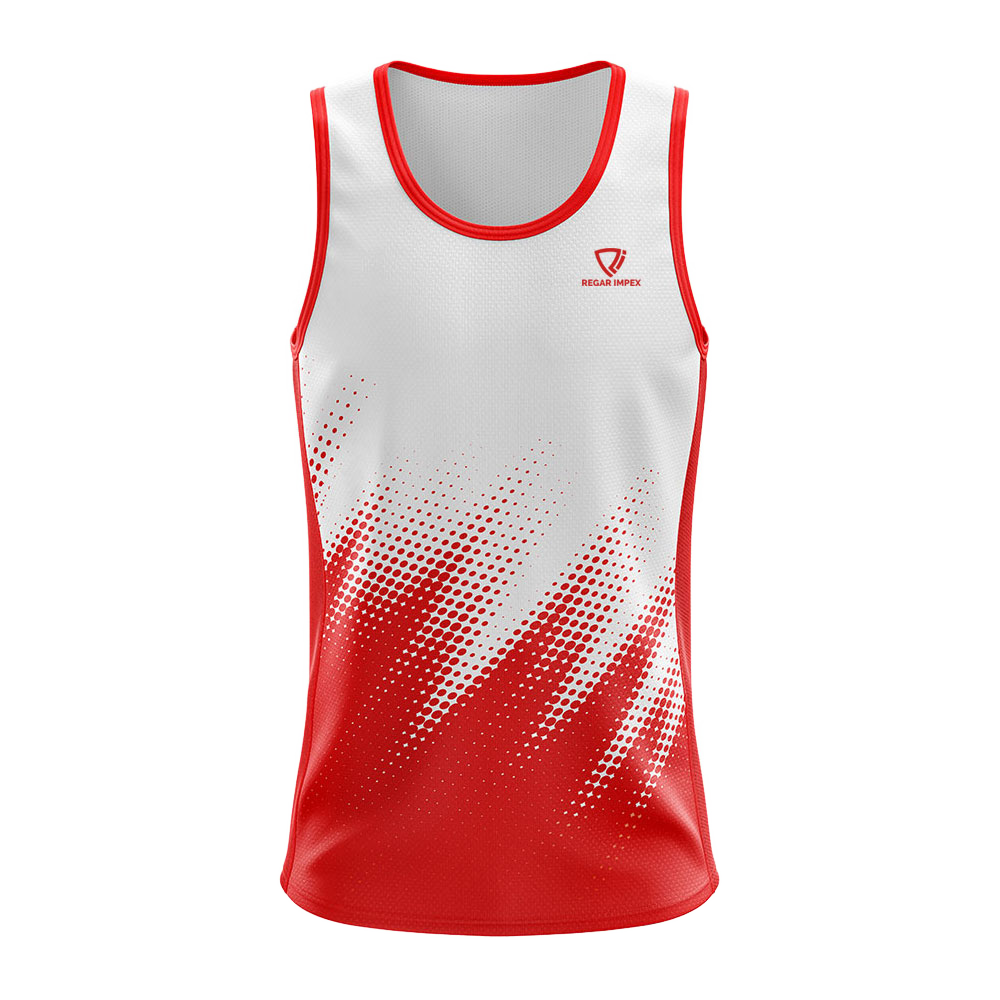 Pro Sublimated Performance Tank Front View | Regar Impex Pro Sublimated Performance Tank front view by Regar Impex