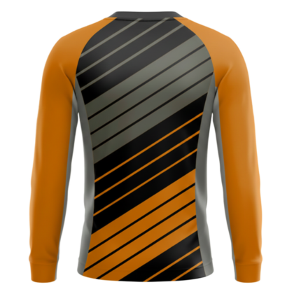 Professional Sublimated Athletic Shirt back view – long-sleeve crewneck sports shirt by Regar Impex, B2B sportswear manufacturer, wholesaler & bulk order provider for men, women, youth