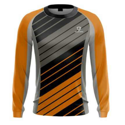 Professional Sublimated Athletic Shirt front view – long-sleeve crewneck sports shirt by Regar Impex, B2B sportswear manufacturer, wholesaler & bulk order provider for men, women, youth