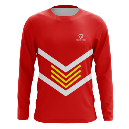 Training Moisture-Wicking Performance Shirt front view – long-sleeve crewneck sports shirt, B2B sportswear manufacturer, wholesaler & bulk order provider, men, women, youth