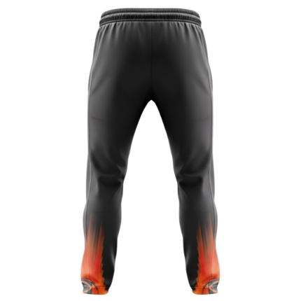 Dry-Fit Printed Sports Pants back view by Regar Impex – Sportswear Exporter, OEM/ODM production, Private Label, bulk B2B production