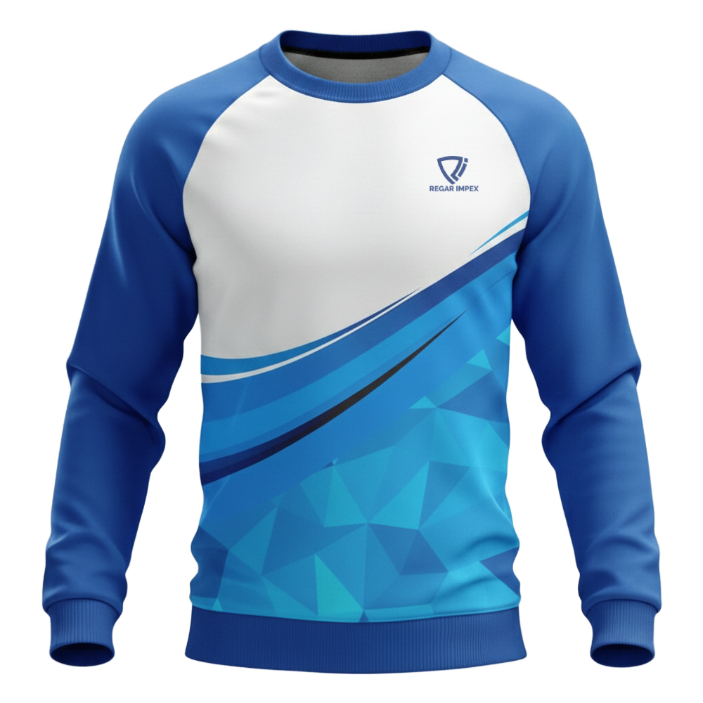 Performance Sublimated Raglan Crewneck Sweatshirt SW-SWT-009 Manufacturer | Regar Impex Performance Sublimated Raglan Crewneck Sweatshirt SW-SWT-009 manufacturer for B2B bulk orders by Regar Impex
